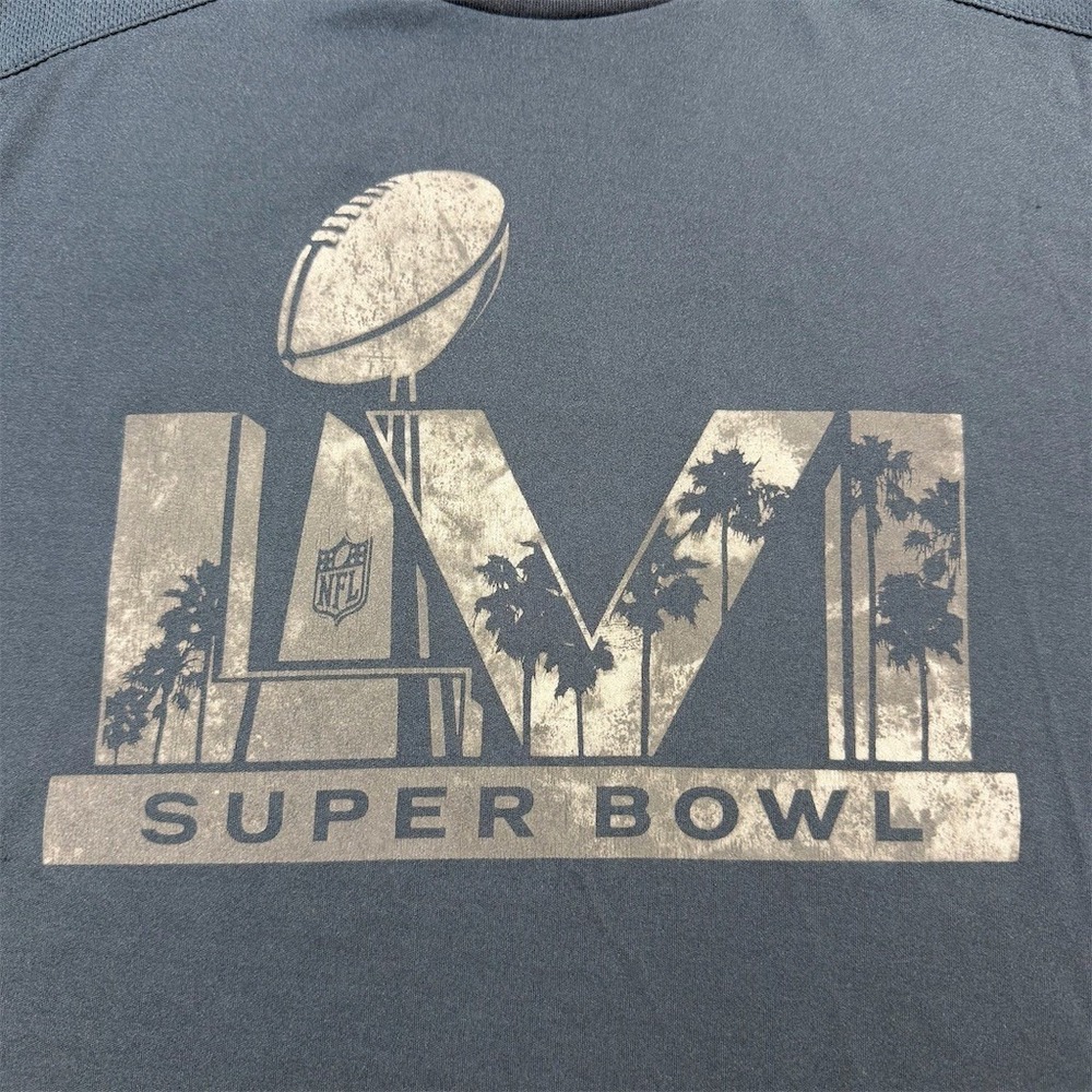 NFL Team Apparel Super Bowl LVI Mens T-Shirt Size M Blue Graphic Short Sleeve - Picture 5 of 8